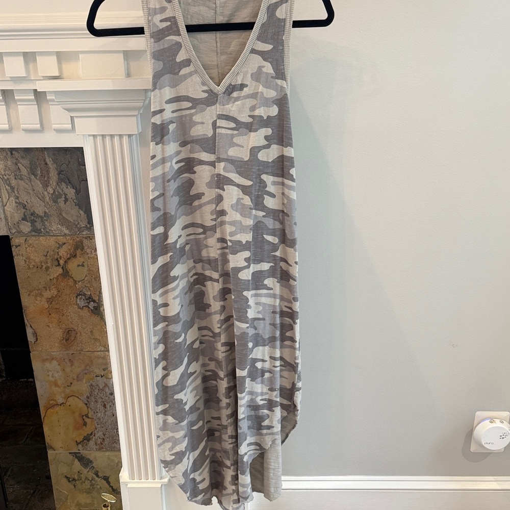 Z Supply Gray and Cream Camouflage Dress